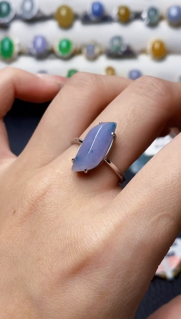 银S925镶嵌戒指翡翠3751