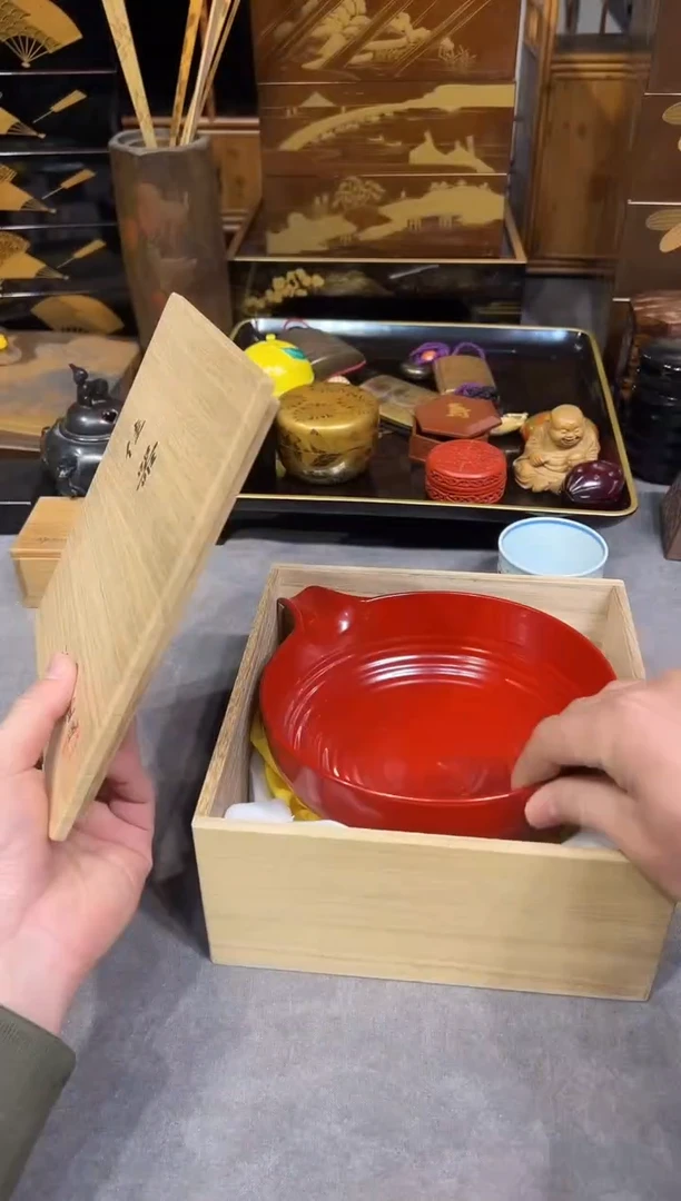 果子钵 大漆漆器大漆漆器