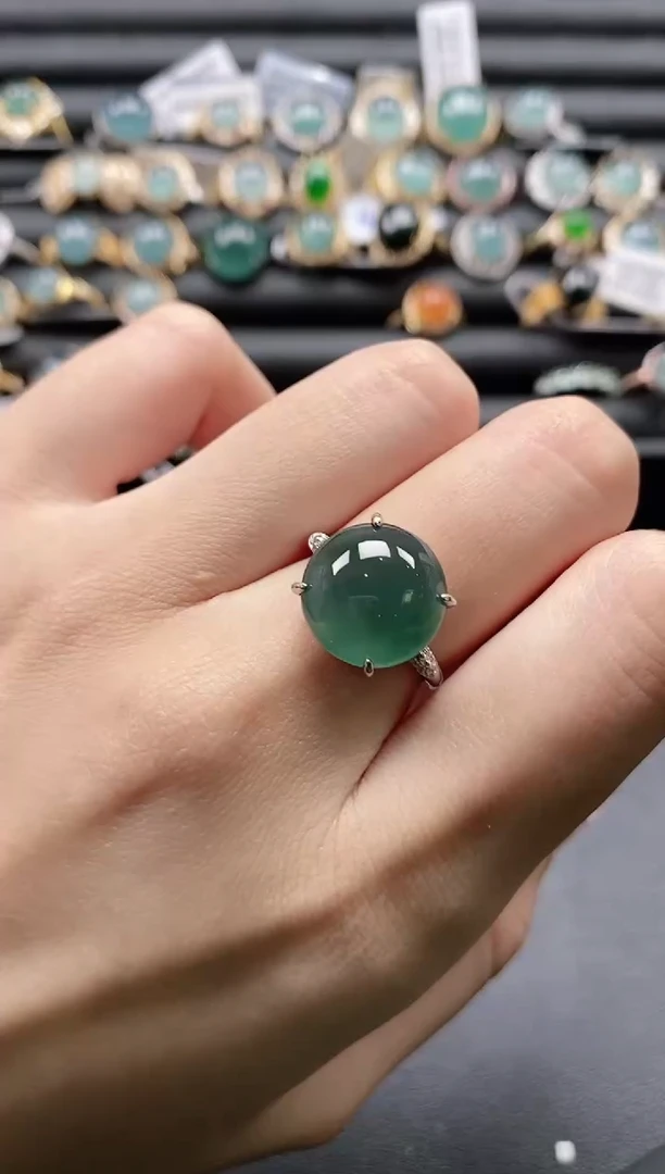 【闪购商品】翡翠戒指银S925镶嵌1111