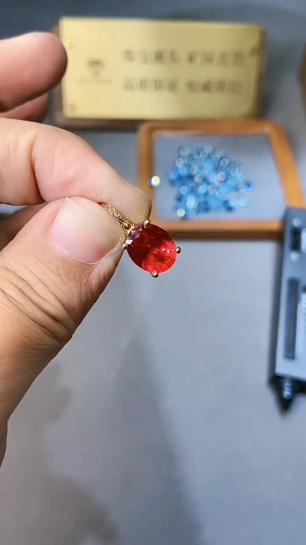 【闪购商品】红宝石颈饰银S925镶嵌354