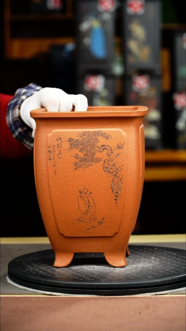 紫砂花盆紫砂花盆