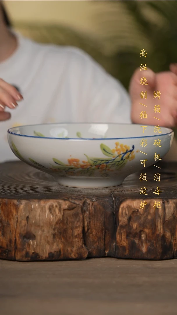 瓷片景德镇高温釉下彩可微波烤箱洗碗机