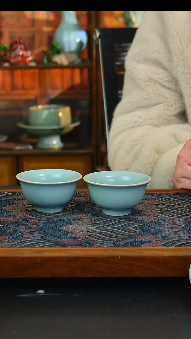 瓷片原矿汝瓷福利单杯，微瑕