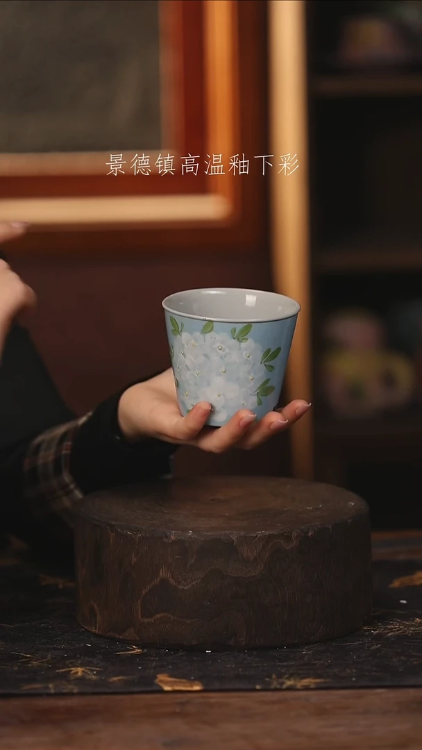 陶瓷景德镇高温釉下手绘陶瓷@L659@