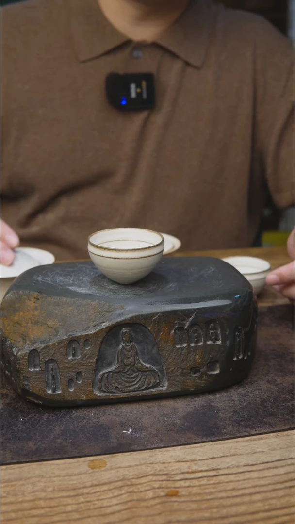 甘石陶艺陶八工款手同蛋壳杯