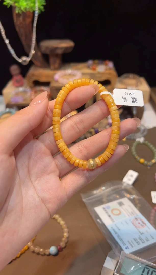 未镶嵌琥珀手链手饰@@E6415