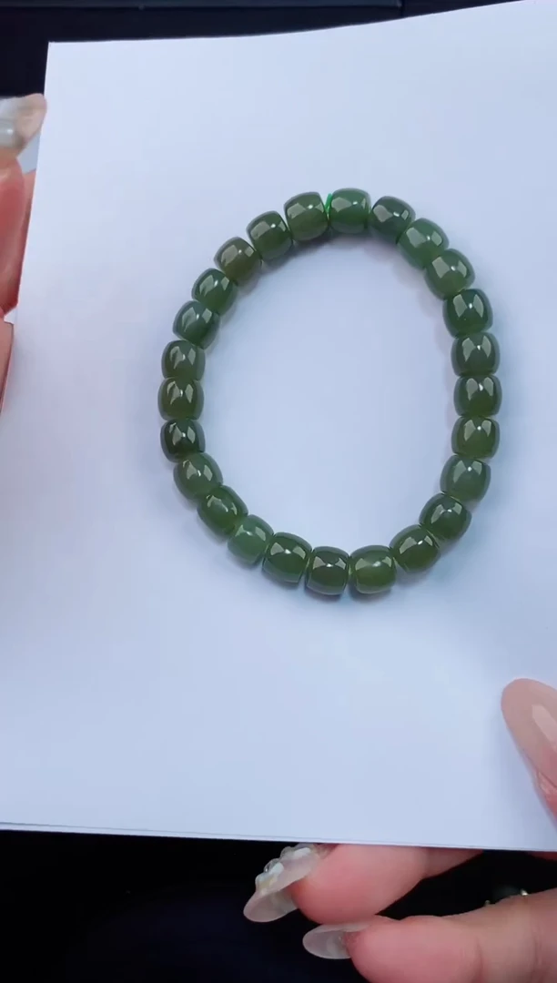 和田玉未镶嵌手串碎玉微色差T