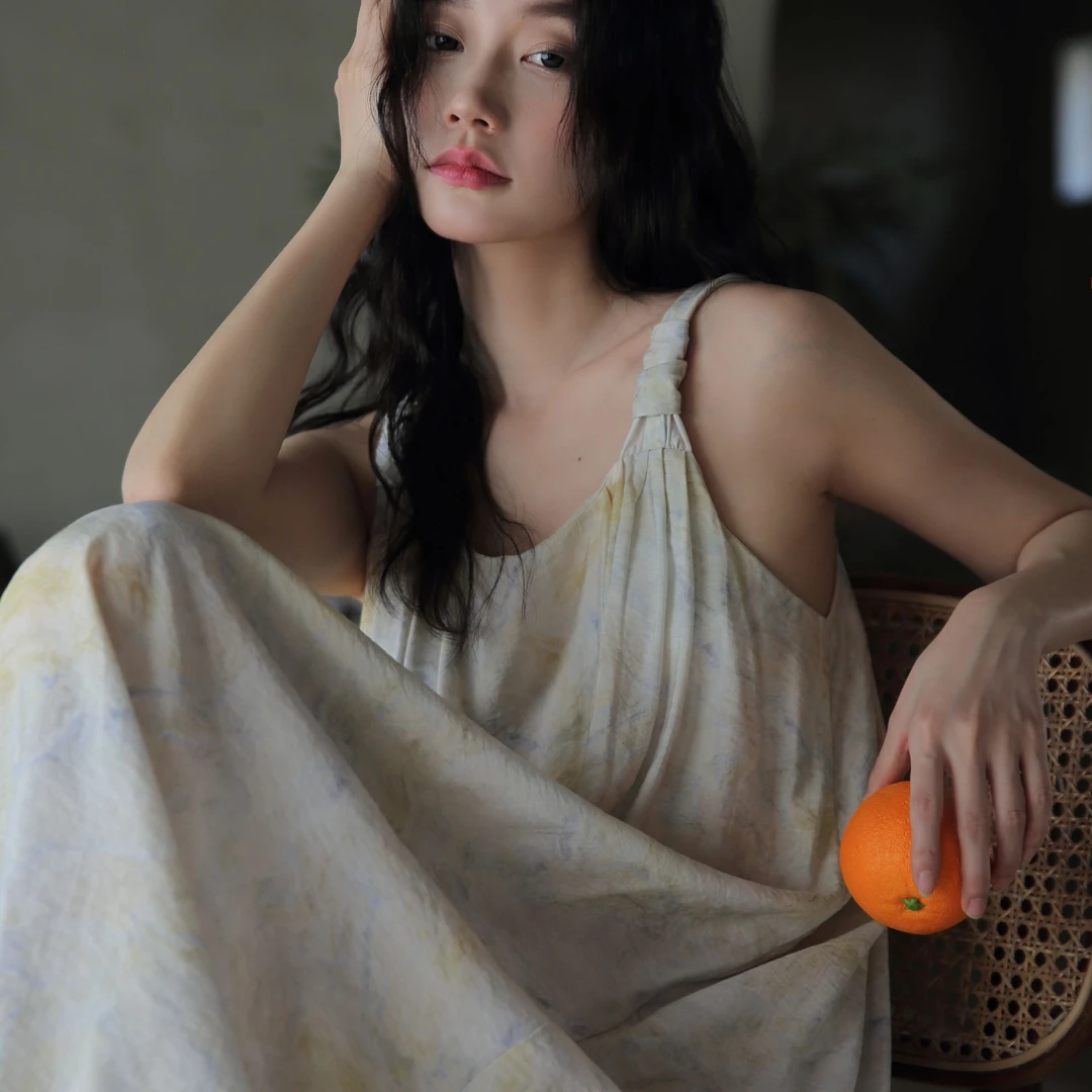 夏季国风休闲透气小睡裙夏天可居家可外穿薄款印花长款碎花春夏