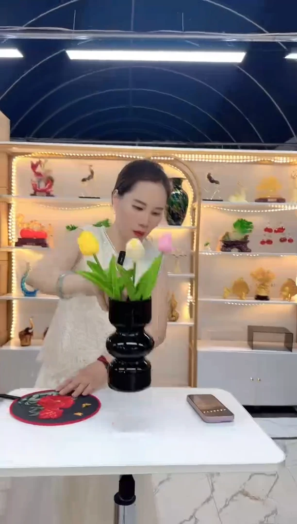 琉璃手工艺品花瓶部落花瓶摆件-09