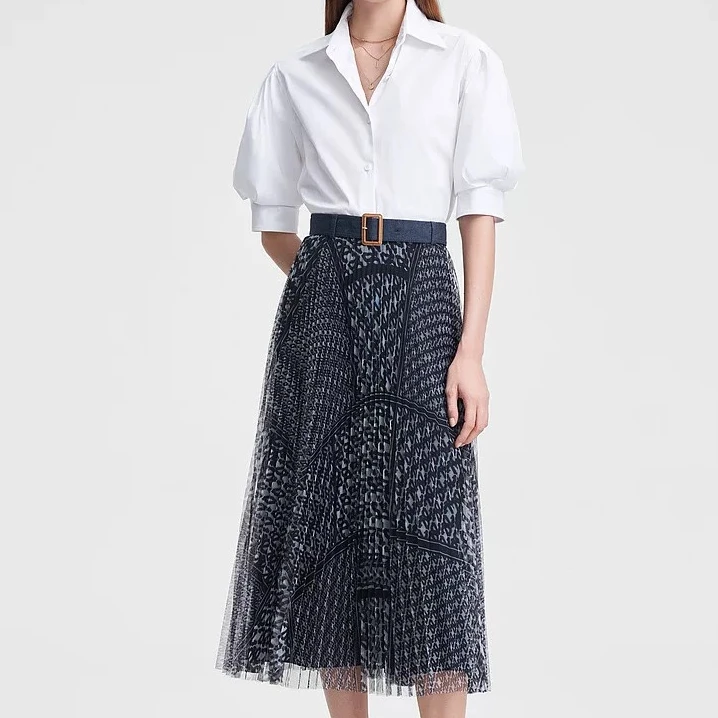 【思】上衣白色衬衫新尤莱特法式花苞袖glss004