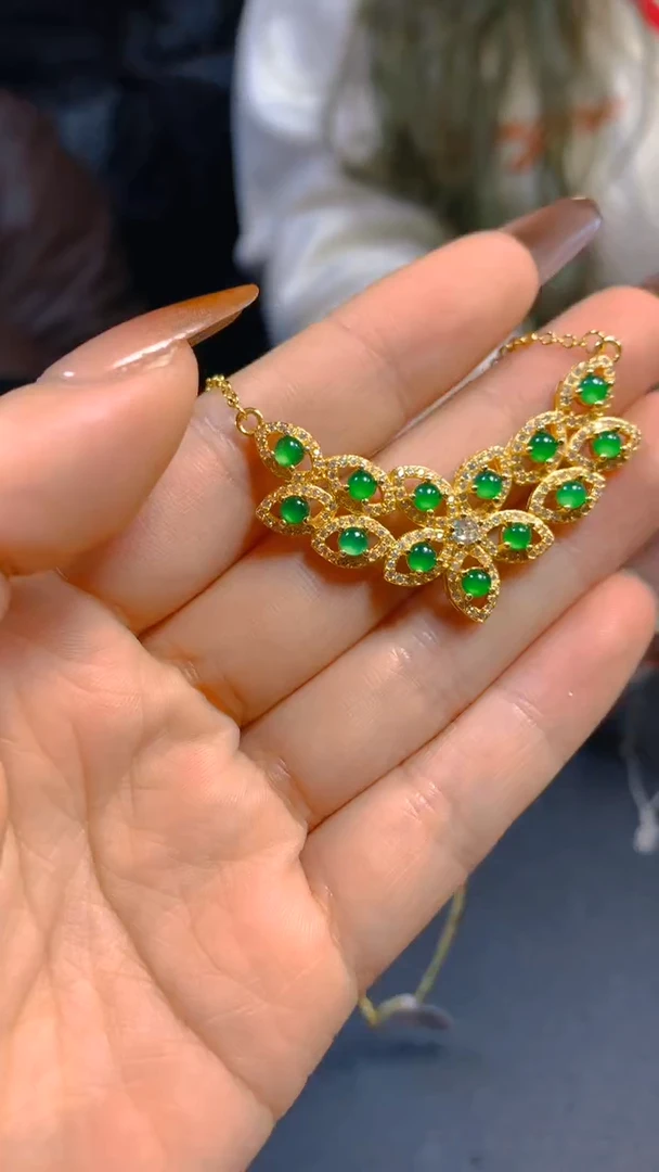 【闪购商品】翡翠套链未镶嵌0766630106多样性发一