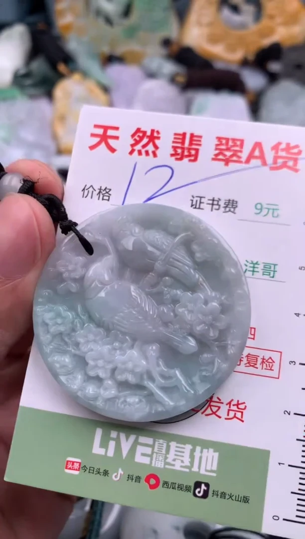 翡翠未镶嵌吊坠(不含链)1
