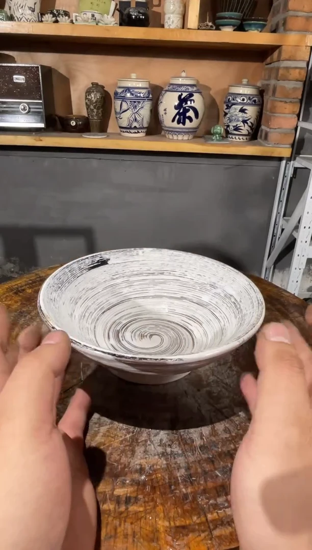 陶土7号链接日式拉面碗87寸*19高7