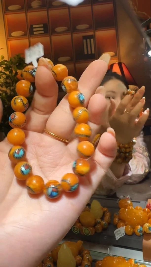 蜜蜡颈饰未镶嵌6327天然蜜蜡珠宝奇石全都保真