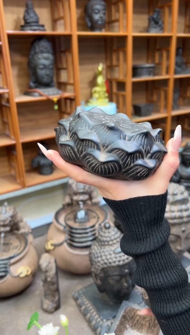 陶土【火山泥】莲蓬实心底座