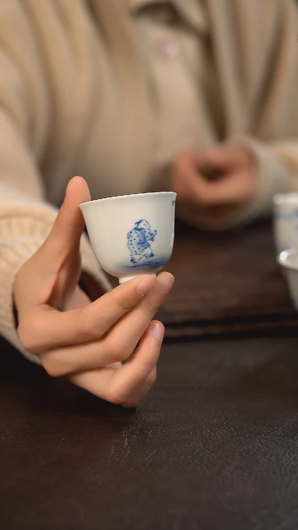 【闪购商品】杯聚澜堂童子采茶小闻香杯C