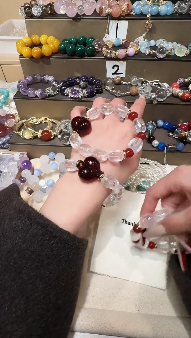 未镶嵌手串水晶多样性发一