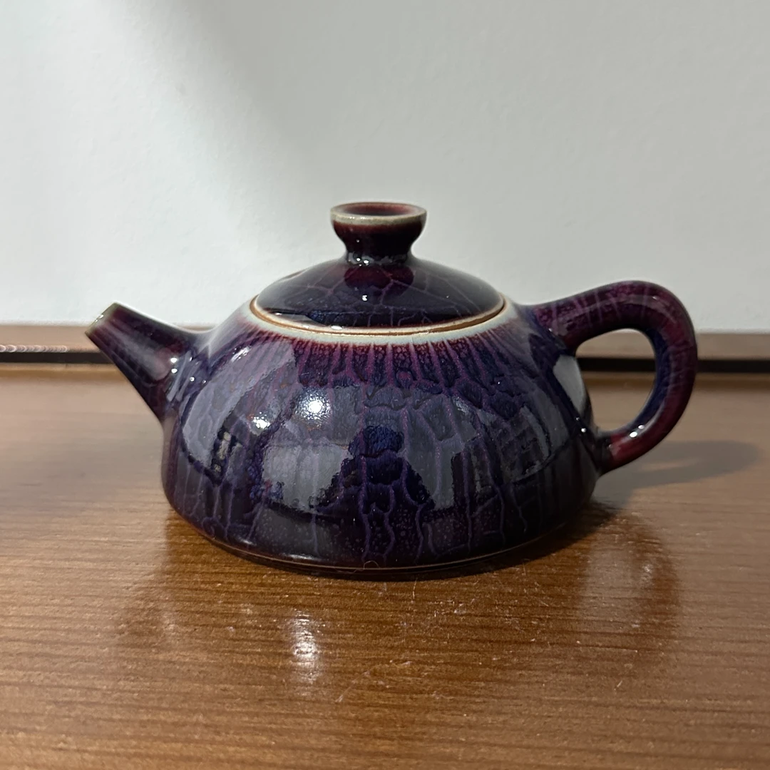 翟群 翟家钧窑瓷壶  ZQ172