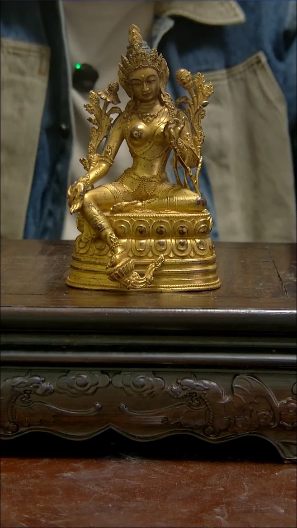 欢*造像铜造像铜像收藏绿度母