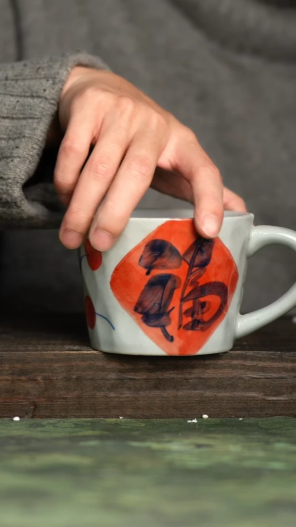 【闪购商品】杯青诗手工手绘瓷器