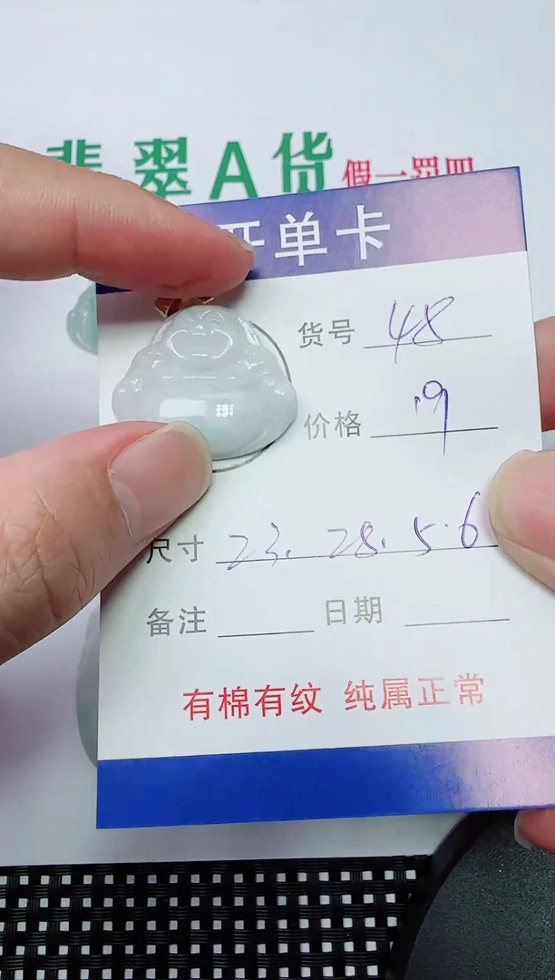 吊坠(赠链)银S925镶嵌翡翠48