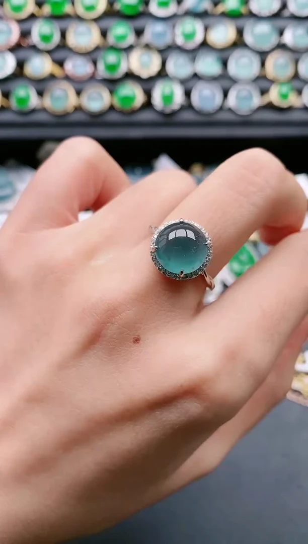 【闪购商品】翡翠戒指银S925镶嵌111111111