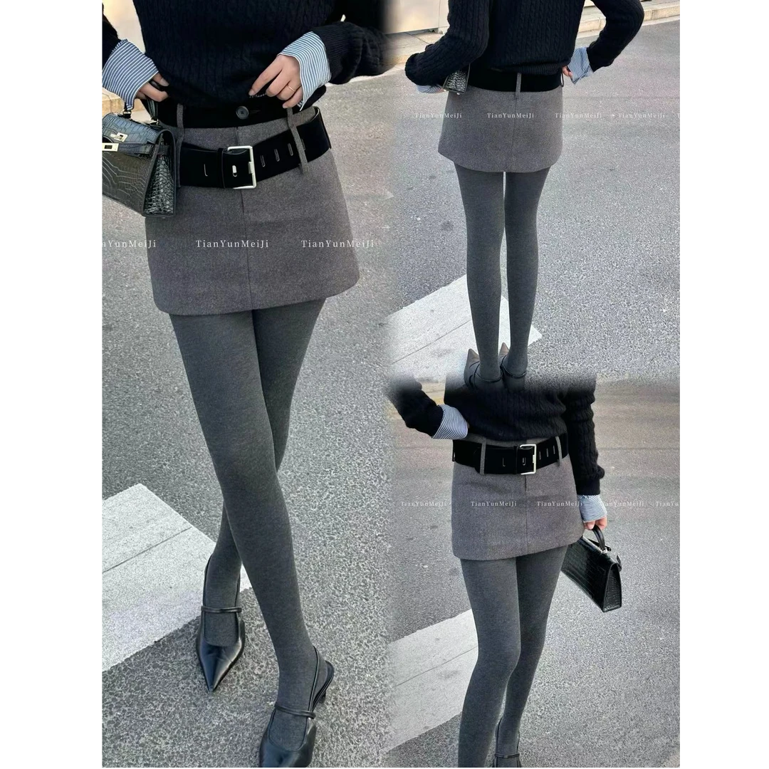 【no退no换 谨慎下单】高腰显瘦毛呢半身裙Q7500