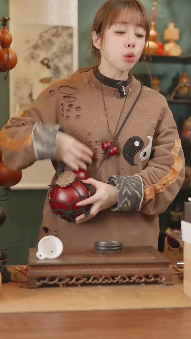 【闪购商品】127号精品天然大漆工艺防渗内胆酒葫芦~