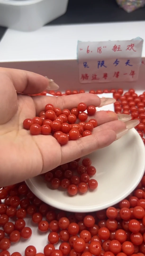 南红玛瑙未镶嵌颈饰w2185满肉南红8mm*40颗