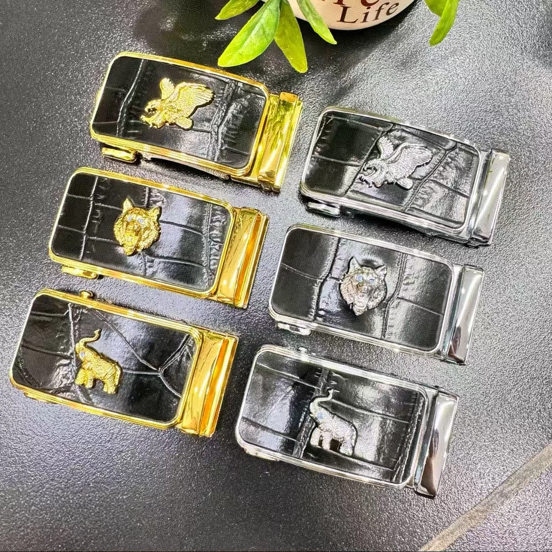 贴皮滑道自动皮带扣男士男款高档时尚休闲百搭潮流商务