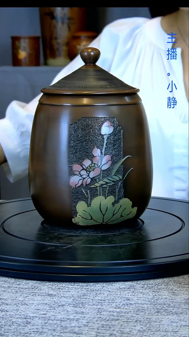建水全手工紫陶茶罐精磨116