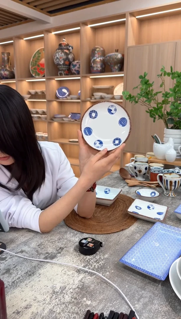 瓷片i-C19 丸文地紋丸皿・中