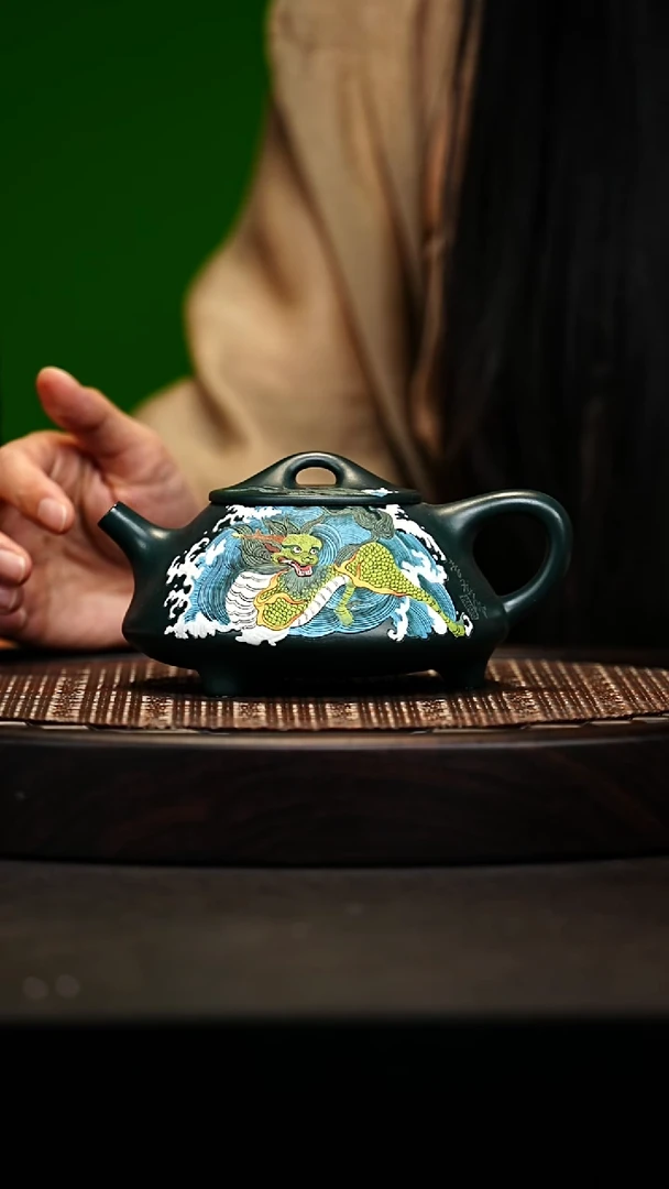 宜兴原矿高端紫砂 老绿泥360cc