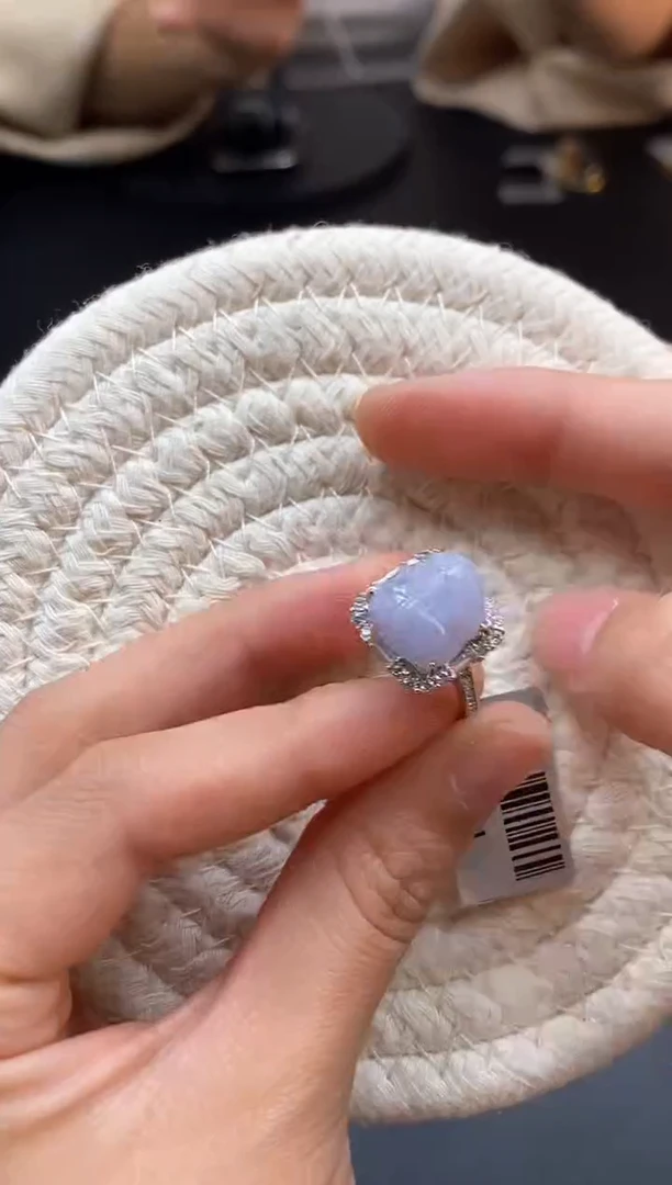 颈饰银S925镶嵌翡翠净货14351