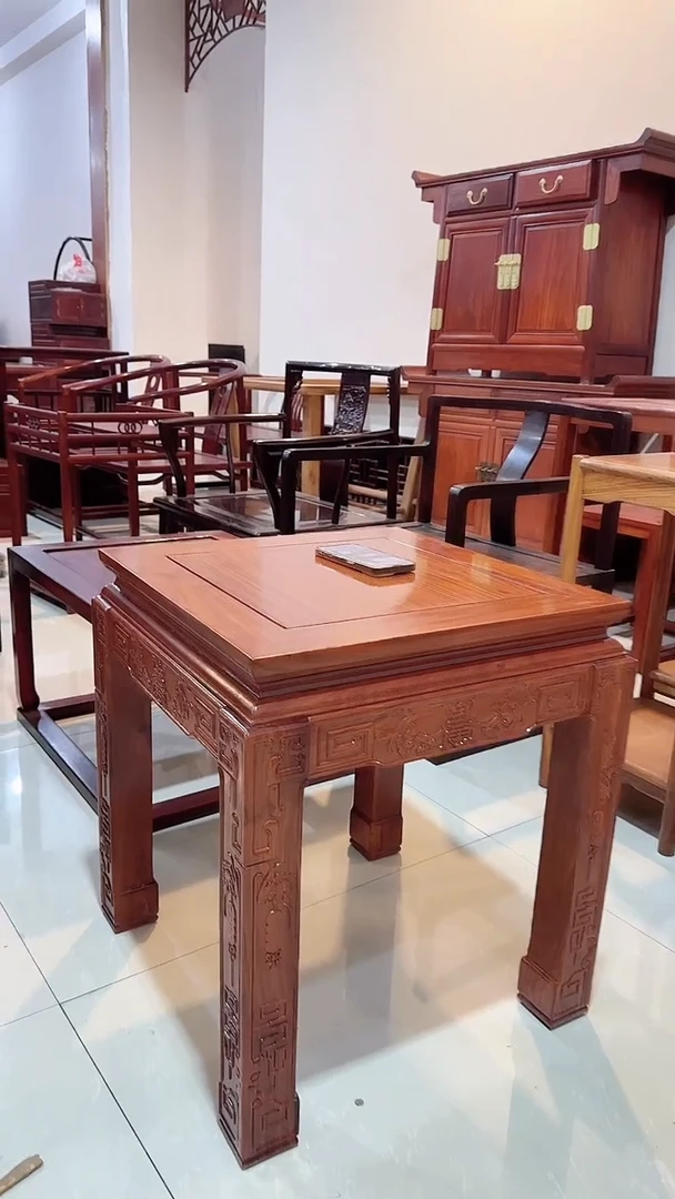 花梨木类家具国标红木刺猬紫檀边几（50*50*58