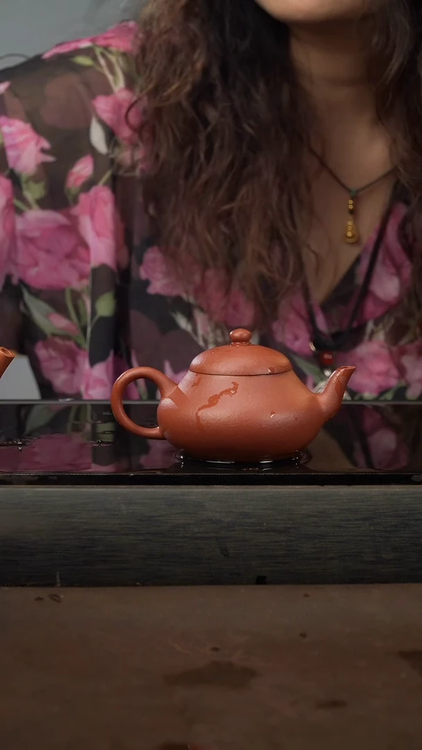 茶壶紫砂26 梨形 朱泥 120cc