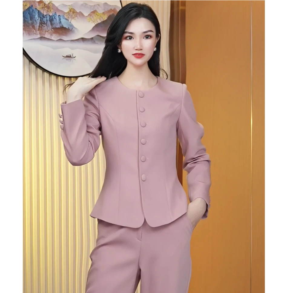 秋冬新款西装正装套装女白领高级感职业长袖西服外套商务通勤套装