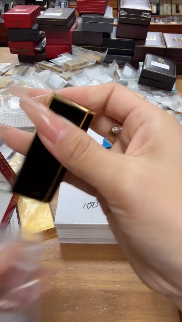 纯铜一**光卡家金色短五角黑漆