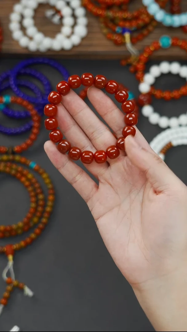 未镶嵌文玩配饰南红玛瑙风**画梵阁精品文玩回血