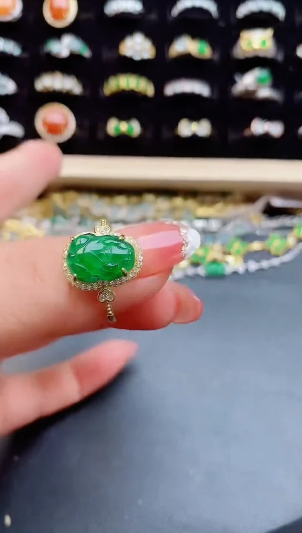 【闪购商品】翡翠戒指银S925镶嵌0580550