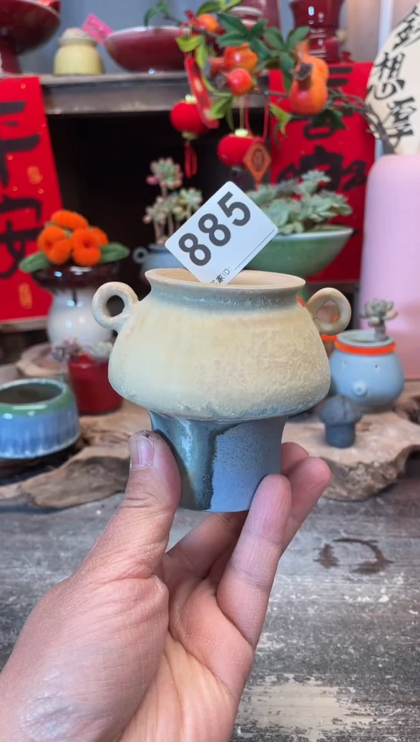 【闪购商品】摆件885微瑕知木小芳花盆