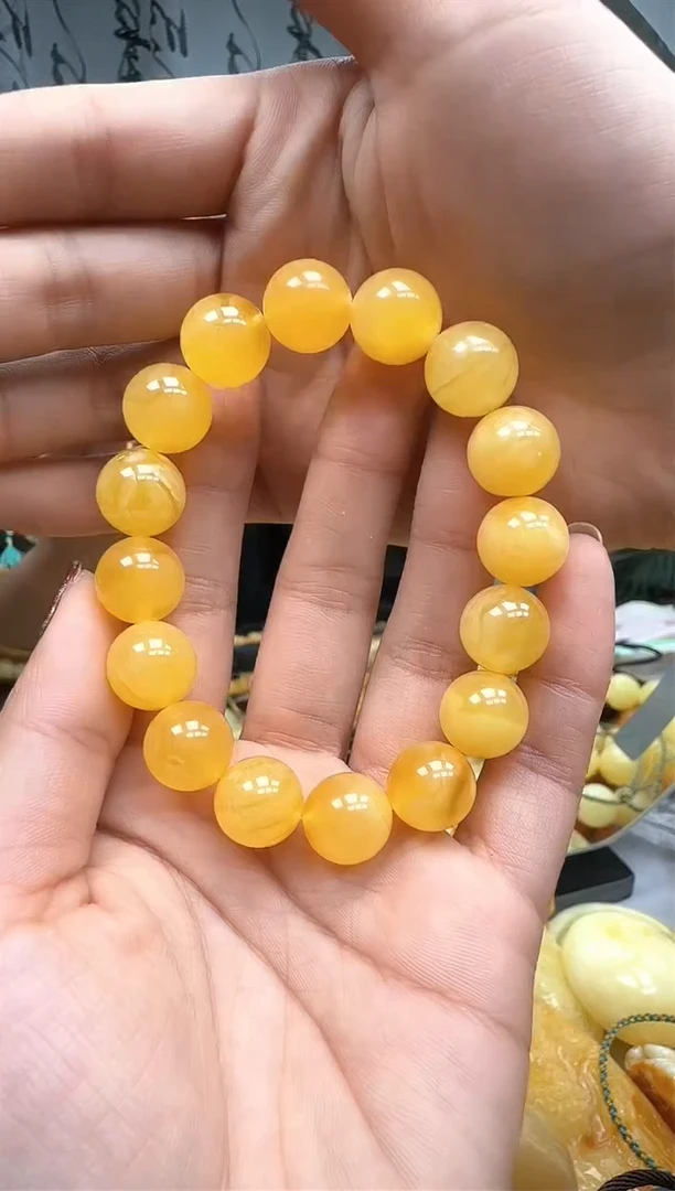 【闪购商品】琥珀裸石未镶嵌手串