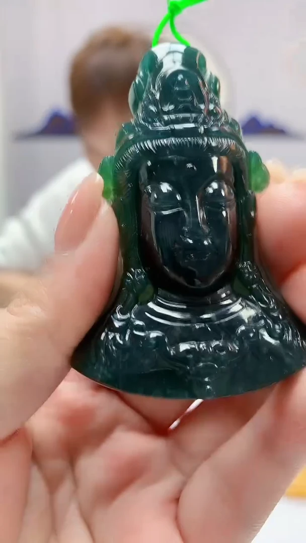 【闪购商品】定制翡翠未镶嵌4868ms-毛货108观音