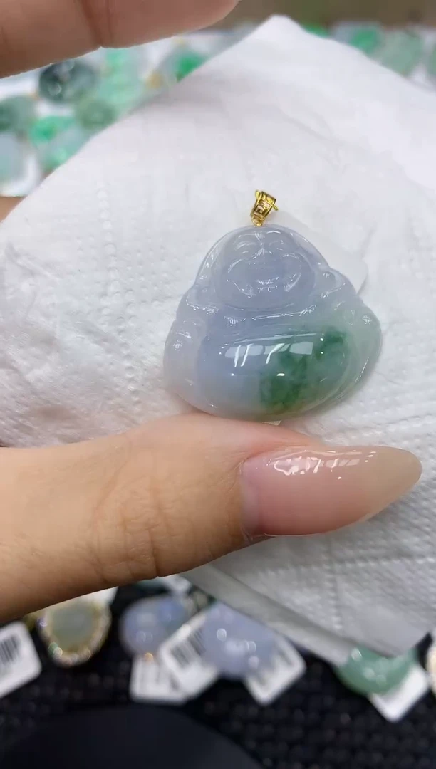 颈饰18K金镶嵌翡翠111111111111