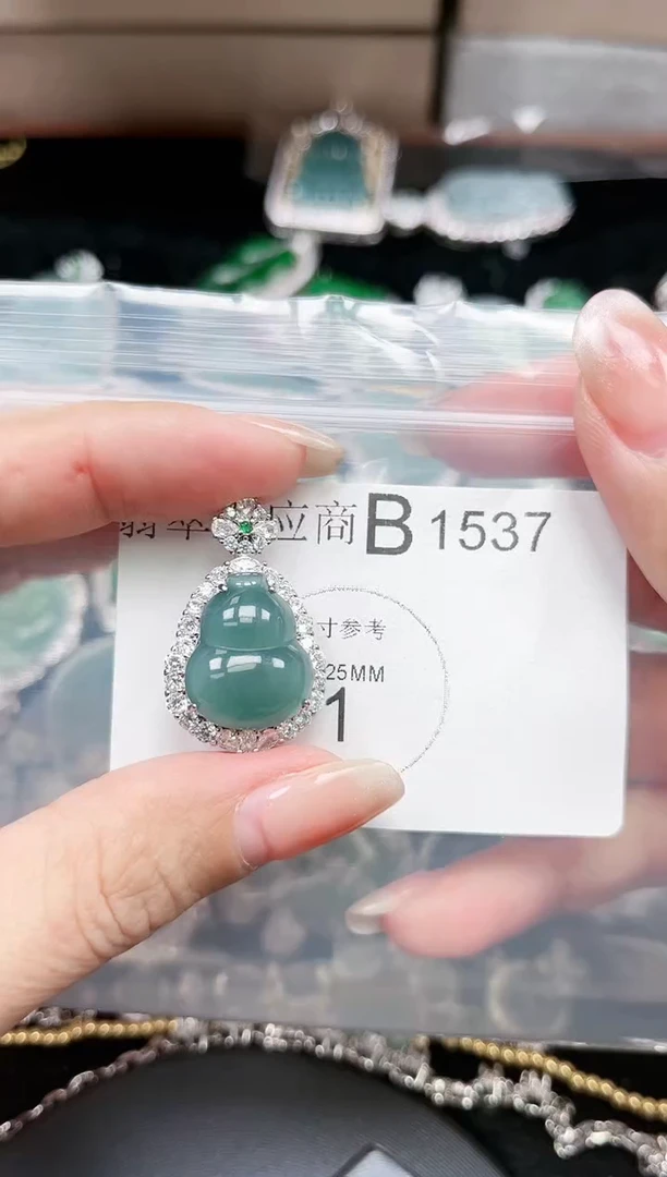 【闪购商品】翡翠颈饰未镶嵌1537赠皮绳
