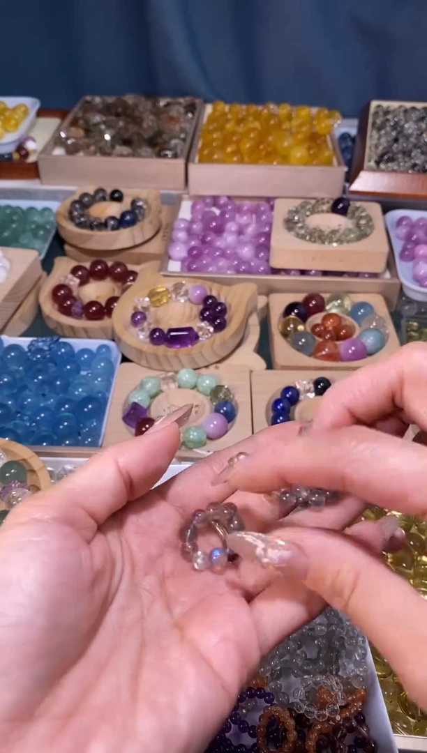 未镶嵌手串水晶灰月光跑环