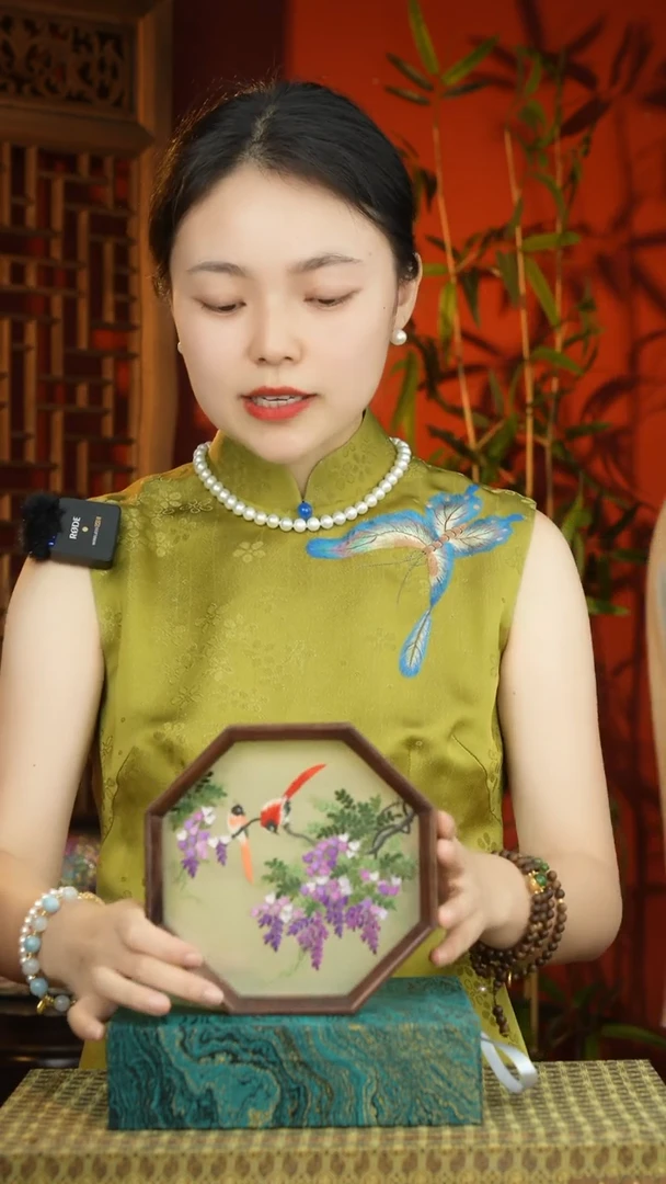 刺绣非遗苏绣纯手工双面绣摆件