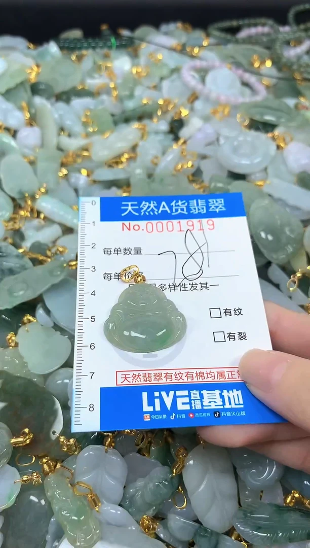 颈饰未镶嵌翡翠净货挂件-1919