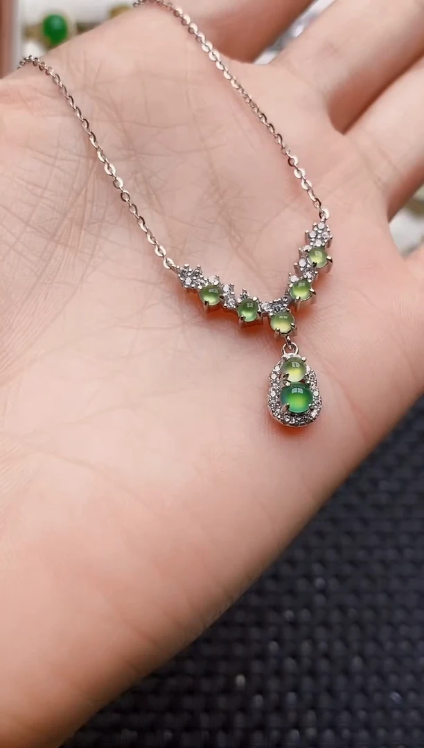 银S925镶嵌戒指翡翠4377