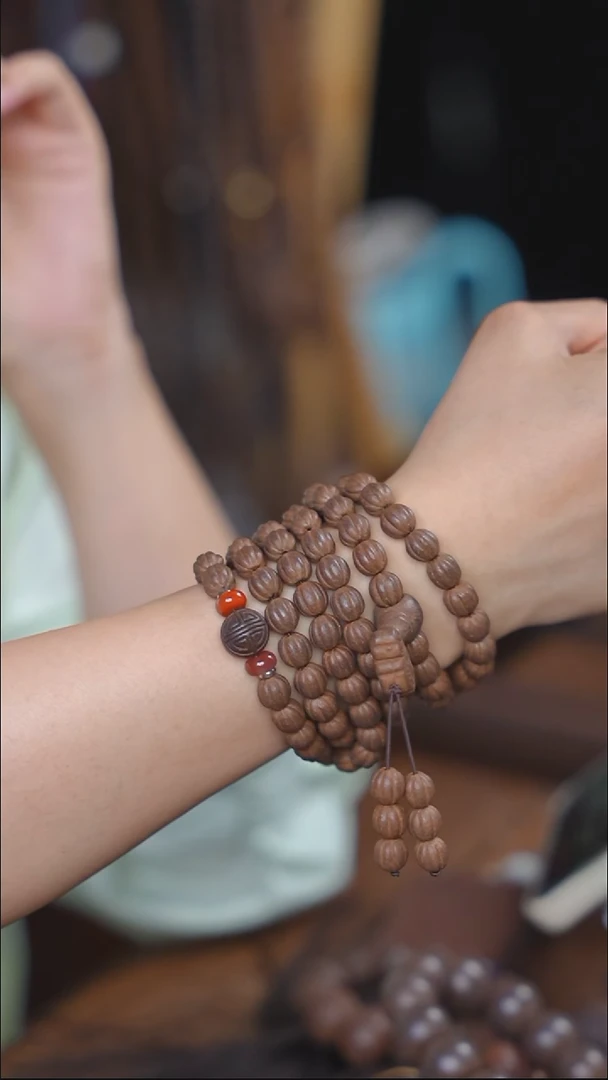 泥塑生命之光0.8 瓜珠108子念珠款式